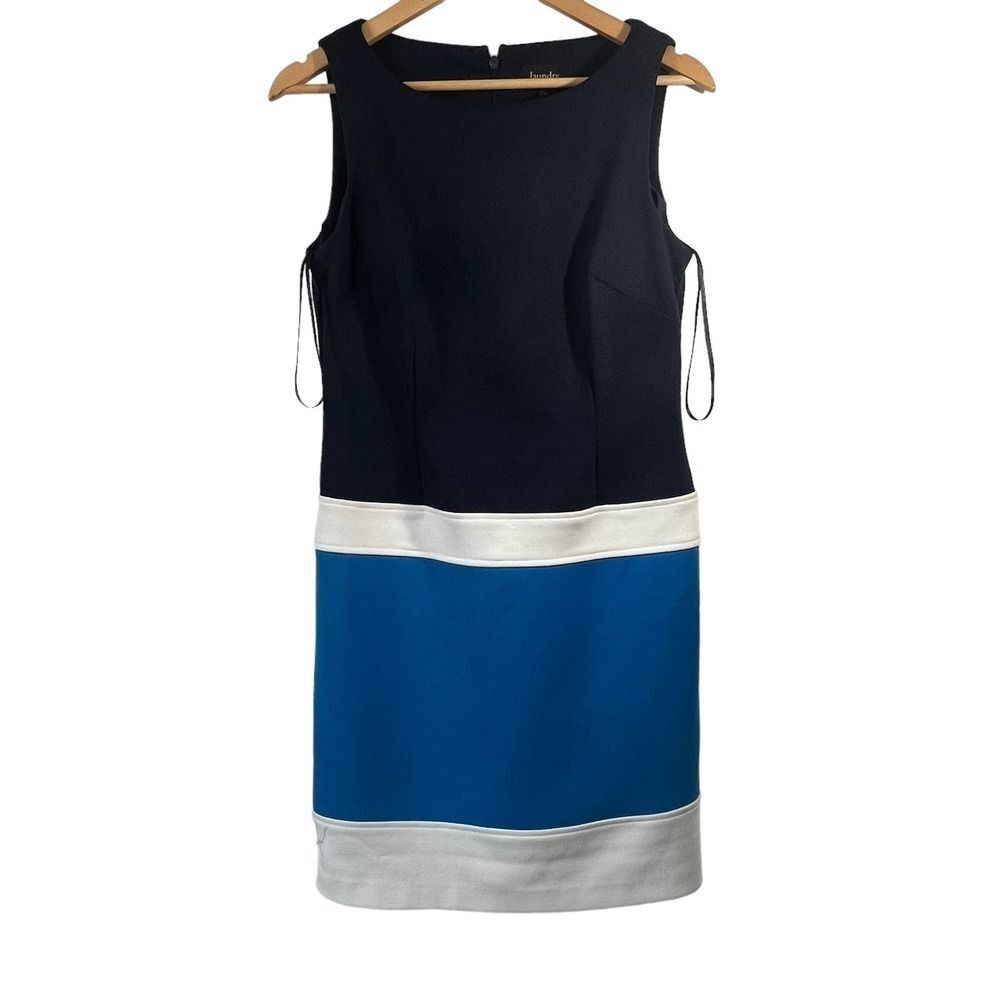 Womens MOD Laundry Blue Striped Mod Shift Dress 8 Medium - Picture 1 of 5